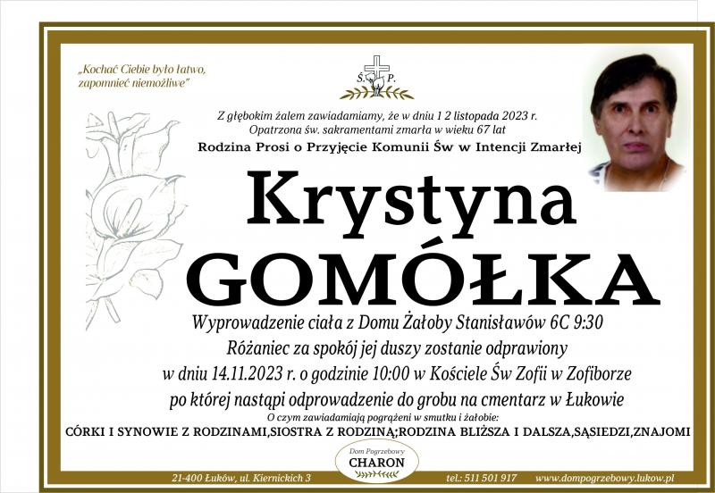 KRYSTYNA GOMÓŁKA