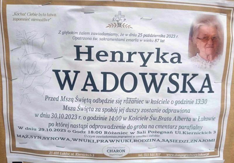 Henryka  Wadowska
