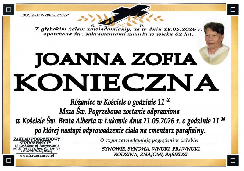 Joanna Zofia  Konieczna
