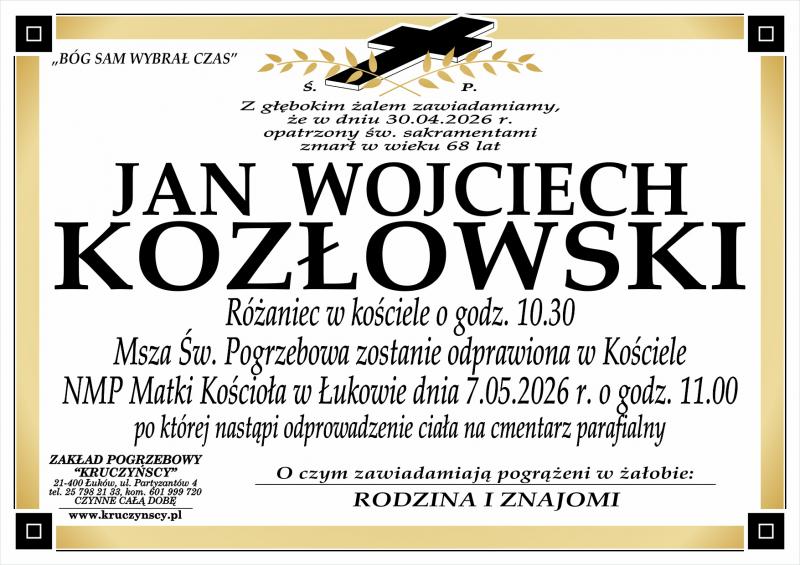 Jan Wojciech  Kozłowski 