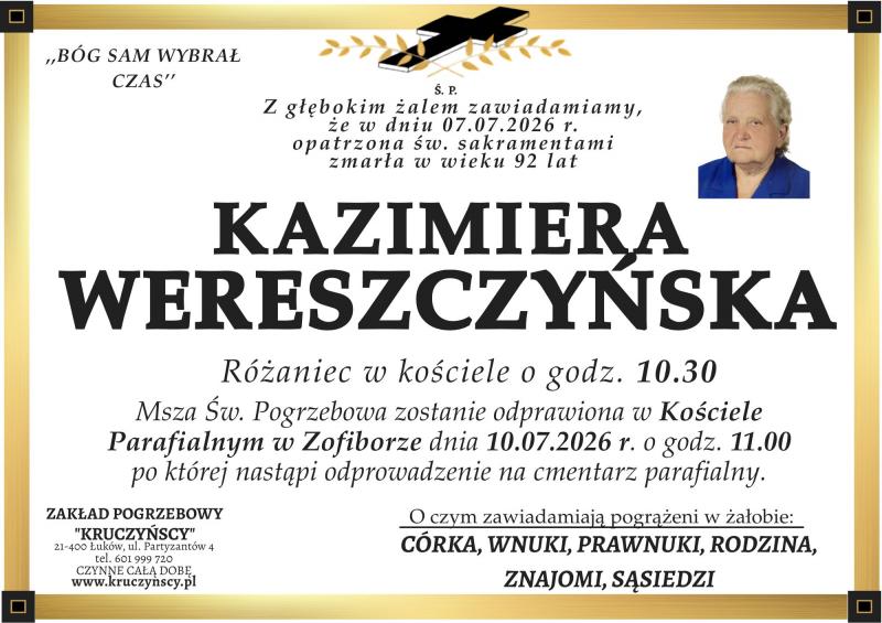 Kazimiera  Wereszczyńska 