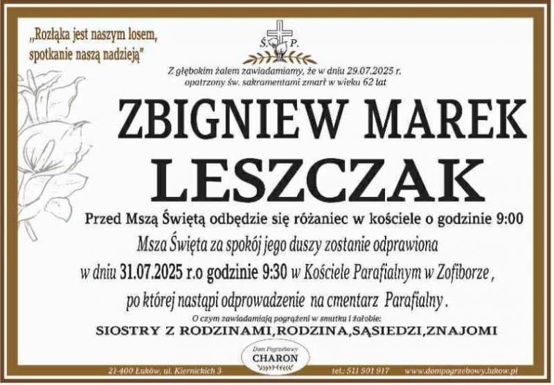 Zbigniew Marek  Leszczak 