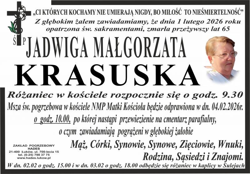 Jadwiga Małgorzata  Krasuska