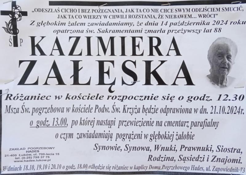 Kazimiera Załęska