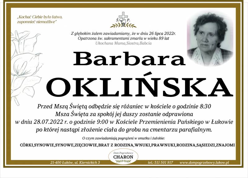 Barbara  OKLIŃASKA