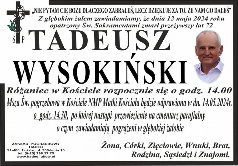 Tadeusz  Wysokiński 