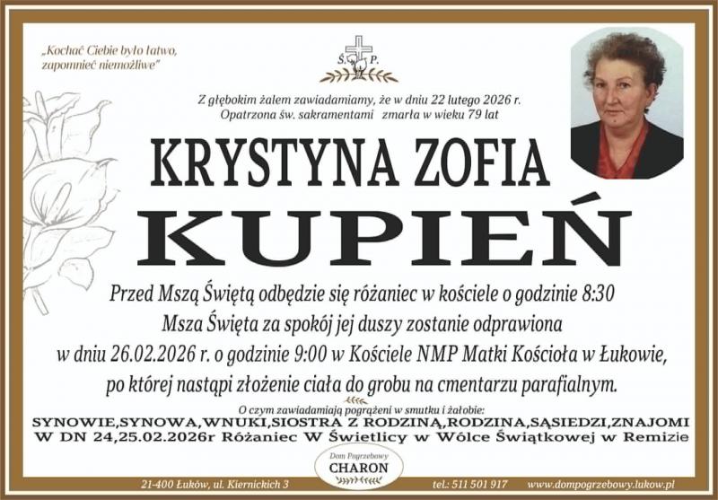 Krystyna Zofia  Kupień 