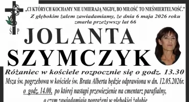 Odeszła Jolanta Szymczyk, ceniona pedagog i wychowawczyni wielu pokoleń. Pracowała w łukowskiej Jedynce
