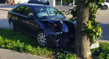 PIJACKI RAJD! Kompletnie pijany i bez prawa jazdy skasował auto na drzewie. Potem chciał bezczelnie uciekać!