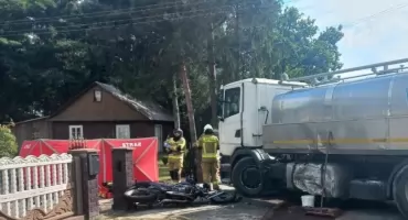 Tragiczny wypadek na Mazowszu. Ciężarówką kierował mieszkaniec Łukowa, motocyklista zginął na miejscu