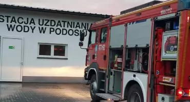 Nocna walka o wodę w Podosiu. Strażacy ruszyli na ratunek zalanej stacji