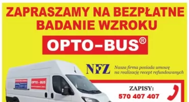 Krzywda: Będzie można bezpłatnie zbadać wzrok. Przyjedzie Opto-Bus