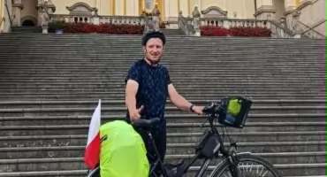 Piotr Świder z Wojcieszkowa na rowerowym szlaku. Za nim 565 km w górach!