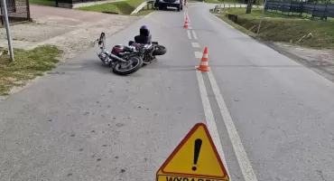 Pijany motocyklista wypadł z drogi!  Miał ponad promil alkoholu