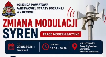 Będzie słychać syreny alarmowe. Straż pożarna modernizuje system w powiecie łukowskim