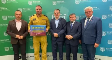 Zielona energia dla strażaków. KP PSP w Łukowie z dotacją na fotowoltaikę i magazyn energii