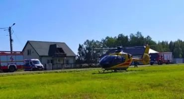 Groźny upadek z wysokości w Stoczku Łukowskim. Strażacy przerwali nagranie dla chorego Igorka, by ruszyć na ratunek