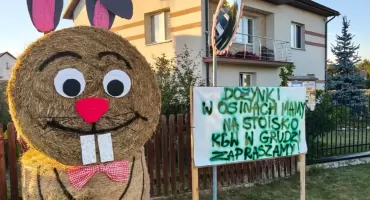 Grudź gotowa na dożynki w Osinach. Przy drodze stanął już wyjątkowy witacz!