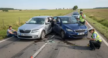 Wymuszenie pierwszeństwa i kolizja osobówek. 49 latek dostał mandat! 