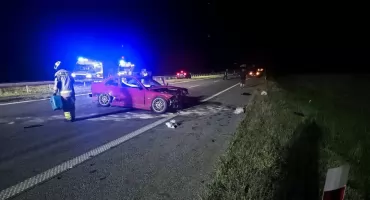 Poważne utrudnienia na S17 w Rykach. Zderzenie BMW i Skody, jezdnia w kierunku Lublina jest zablokowana