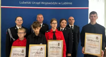 Młodzi strażacy z gminy Wojcieszków z nagrodą. MDP Wojcieszków i MDP Wola Bystrzycka z finansowym zastrzykiem