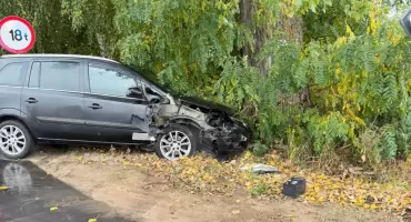Dramatyczny finał na skrzyżowaniu w pow. łukowskim. Osobowość uderzyła w drzewo! [ZDJĘCIA]